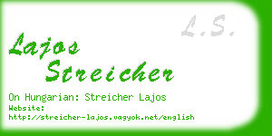 lajos streicher business card